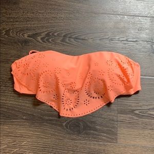 Xhilaration Bandeau Bikini Top — Peach
